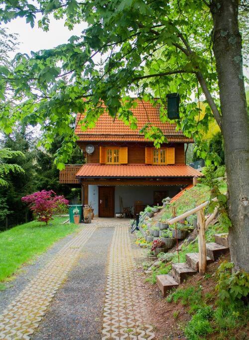 Ferienhaus Sonnenblick Entspannung Mit Sauna Kamin Und Balkon Sonneberg Eksteriør billede